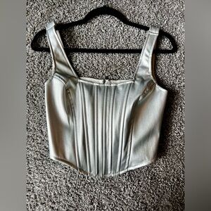 Silver corset top